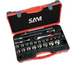 Coffret 1/2'' douilles, cliquet et accessoires - 25 pièces SAM OUTILLAGE