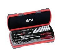 Coffret 1/4'' cliquet, douilles et accessoires - 33 pièces SAM OUTILLAGE