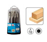 Coffret 10 mèches plates bois 304.500.10 Leman