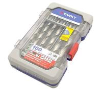 Coffret 100 pièces TIVOLY - 100 forets métaux HSS taillés meulés pointe en croix Ø 1 à 13mm - 11452070003