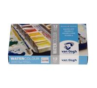Coffret 12 godets peinture aquarelle Van Gogh Royal Talens boîte en métal