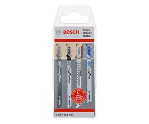 Coffret 14+1 lames scie sauteuse spécial bois et métal - 15 Pièces - BOSCH - 2607011437