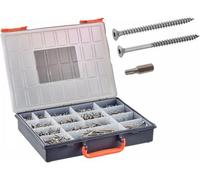 Coffret 1666 Pcs Vis Bois Aggloméré Six Lobes + Embouts - Inox A4 - D-Work