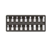 coffret 18 embouts de vidange - carré 3/8""