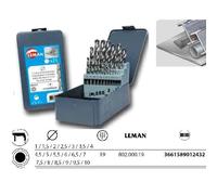 Leman 802.000.19 Coffret de 19 Forets à métaux en Acier pro ø 1 à 10 mm