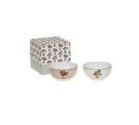 Coffret 2 bols Bloom en porcelaine décorée 58 rème / Ivoire