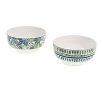 Coffret 2 bols Mayra bleu - Amadeus - Crème / Ivoire - Porcelaine Bleu