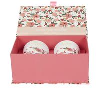 The Concept Factory, BO5607, Coffret de 2 Bougies parfumées élégantes en Verre, Ambiance chaleureuse et apaisante, pour Maman, Dimensions 8x7x7 cm, Couleurs Rose et Blanc