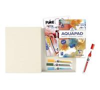 Coffret 2 Carnets Paint'on Pad A5 Et Aquapad A5 Clairefontaine Et 4 Marqueurs Molotow