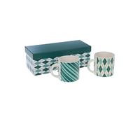 Coffret 2 mugs bleus Santa - - Bleu - Porcelaine