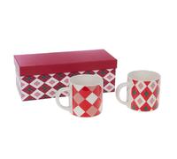Coffret 2 mugs rouges Santa