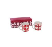 Coffret 2 mugs rouges Santa - - Rouge - Porcelaine