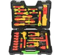 COFFRET 26 OUTILS ISOLES 1000 VOLTS GS VDE ET DOUILLES 3/8