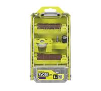 RYOBI - Kit 29 Accessoires Polissage RYOBI - pour Mini-Outil - Feutres, Pâte & Brosses - Finition Brillante Métaux & Plastiques - RARSPK-29