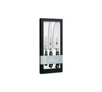 Coffret 3 couteaux forgés manche ABS noir - 7.7243.3 - Acier inoxydable - Inox brillant