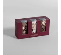 Coffret 3 lumignons parfumés en verre motif floral, parfum ''Pivoine'' 16x8x5cm Multicolore