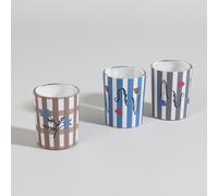 Coffret 3 lumignons parfumés en verre multicolore, parfum ''Jardin anglais'' 15.5x8x5cm Multicolore