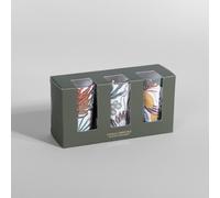 Coffret 3 lumignons parfumés en verre multicolore, parfum ''Vanille orientale'' 16x8x5cm Multicolore