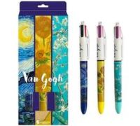 Coffret 3 stylos BIC 4 Couleurs Van Gogh