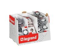 Coffret 30 va et vient + 60 prises 2P+T + 90 plaques de finition - blanc - Dooxie - Legrand