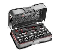 Coffret 37 pièces douilles 1/4 6 pans métriques + embouts + plateau mousse FACOM - R.161-6M6PB"