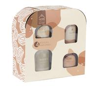 Coffret 4 Bougies Parfumées Éléments 8cm Beige