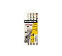 Coffrets de 4 forets béton DIAGER SDS-plus Twister Plus - 127B