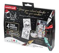 Coffret 4 marqueurs craie Chalk Uni-ball