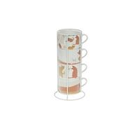 Amadeus Coffret 4 tasses Gustave 20 cl Porcelaine Crème/Ivoire