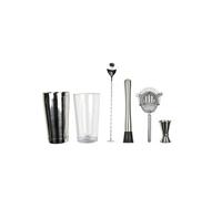 - Coffret 5 accessoires à cocktail et 50 recettes - en acier inoxydable