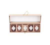 HOME DECO FACTORY - BO5533, Coffret de 5 bougies parfumées en cire de paraffine, verre, dimensions 4.50 x 5 cm, couleur rose, Conçu pour une ambiance relaxante et décorative