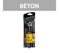 Coffret 5 forets béton ROCKFASTER SDS-Plus Ø5-8 mm DIAGER