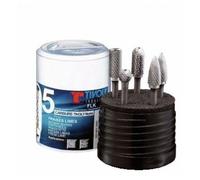 Coffret 5 fraises-limes - carbure de tungstène - queue de 6 mm - 12mm TIVOLY