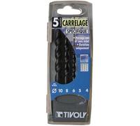 Tivoly Foret carrelage Essential DIN8039 - coffret 5 pièces D 4-10 mm