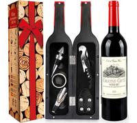 Coffret 5 pièces accessoires vin en forme de bouteille