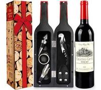 Coffret 5 pièces accessoires vin en forme de bouteille
