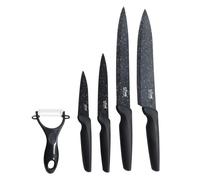 Coffret 5 Pièces Inox Couteaux 37cm Noir