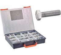 Coffret 570 Pcs Vis Métaux Tête Hexagonale Filetage Total - DIN 933 - Inox A2 - D-Work