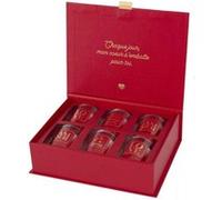 Coffret 6 bougies amour parfums musc blanc, orchidée blanche et rêve poudré - - ALTOBUY Rouge G