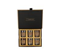 Coffret 6 bougies apothicaire parfums musc blanc, ambre et fleur de coton - -