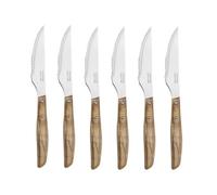 Arcos Série de couteaux de table - Set de 6 couteaux à steak - Acier inoxydable Nitrum de 110 mm - Manche en bois compressé couleur marron