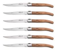 Coffret 6 couteaux laguiole bois olivier - Jean Dubost - Marron - Acier Inoxydable (inox) marron G