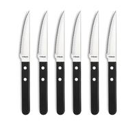 Amefa Coffret de 6 couteaux Steak Pizza 2.0 micro-dentés noir