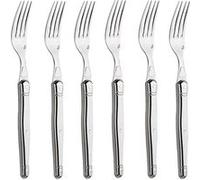 Laguiole Coffret de 6 fourchettes en acier inoxydable Argent
