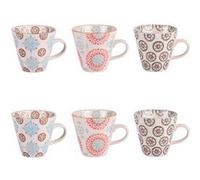 Table Passion – Coffret 6 tasses Bohème – 17 cl – Multicolore – Grès