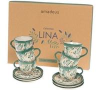 Coffret 6 tasses Lina - - Crème / Ivoire - Grès