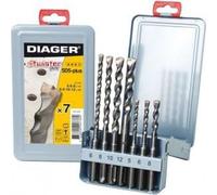Coffret 7 forets béton DIAGER SDS+ - 105D