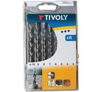 Tivoly Forets béton Essential DIN8039 Coffret 8 pièces Ø 3-10 mm