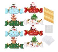 Coffret à Argent de Noël pour Argent Liquide 8 Pièces Support Drôle Pour | Avec 40 Sachets Transparents Et 8 Cartes Boîte À Tirer Billets Pour Adultes Fête Des Vacances Maison
