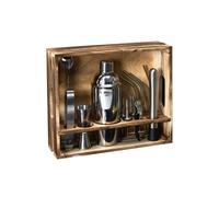 Coffret à Cocktail en bois avec 15 Accessoires - BLOODYMARY - ALTOBUY Transparent